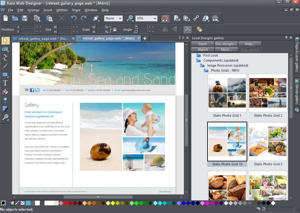 Xara Web Designer+ also integrates advanced design functionalities, including parallax scrolling and animation effects, adding a touch of sophistication to your website without necessitating extensive coding expertise.